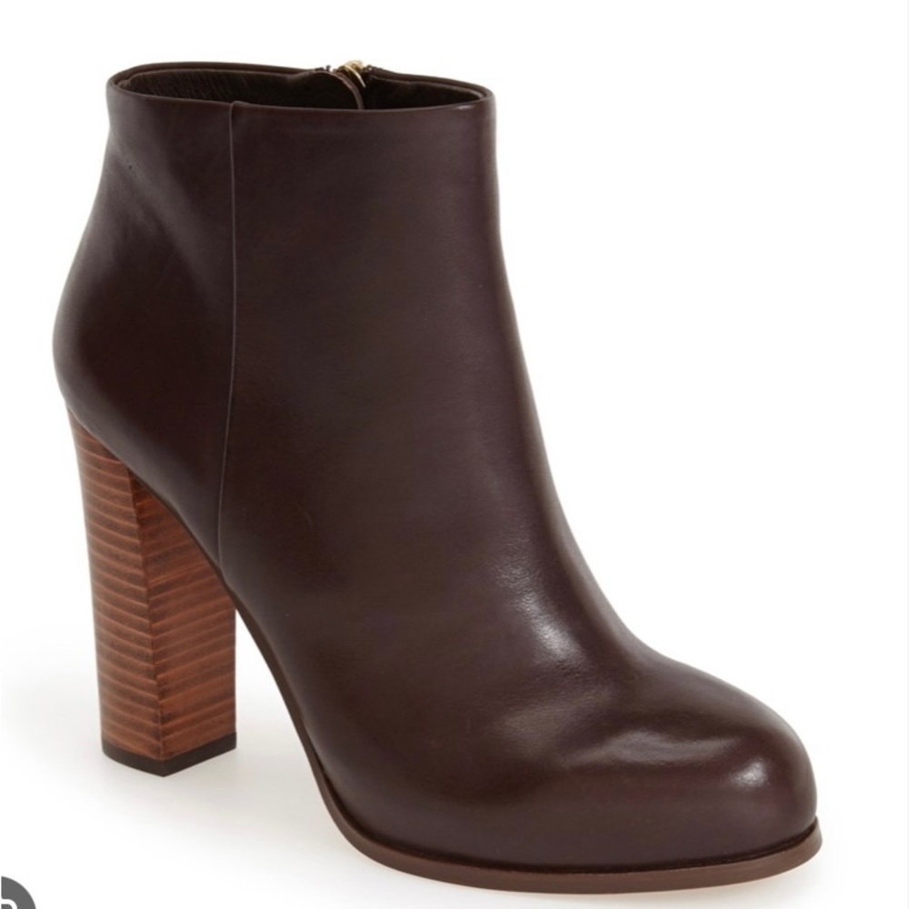 Chocolate Brown Soft Leather Booties
